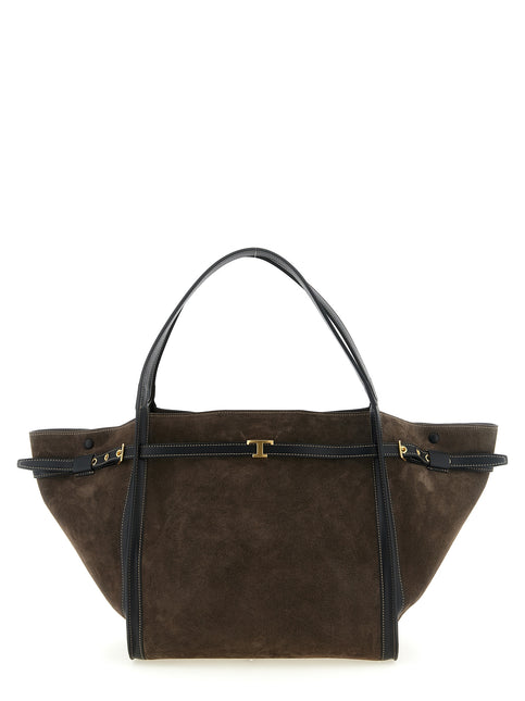 Tod's Brown Calfskin Tote Bag