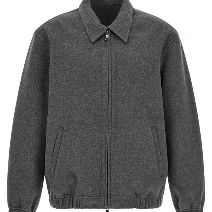 GIORGIO BRATO Gray Wool Full-Length Jacket