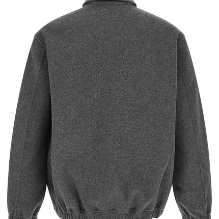 GIORGIO BRATO Gray Wool Full-Length Jacket