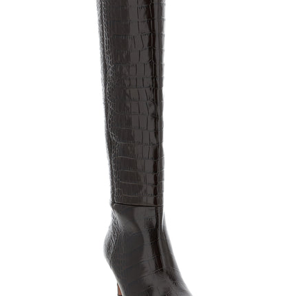 Paris Texas Brown Calfskin Over The Knee