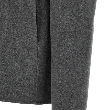 GIORGIO BRATO Gray Wool Full-Length Jacket