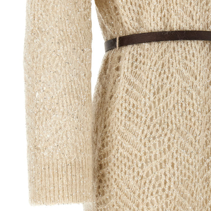 Brunello Cucinelli Beige Polyamide Midi Dress
