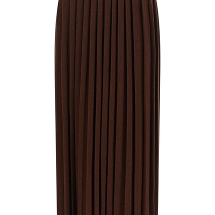 Fabiana Filippi Brown Virgin Wool Midi Skirt