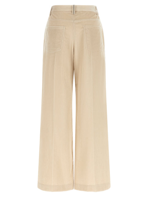Brunello Cucinelli Beige Cotton Casual Pants