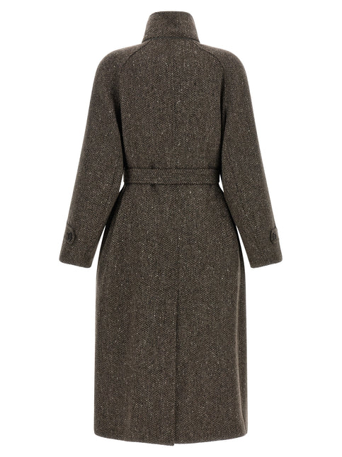 Brunello Cucinelli Brown Virgin Wool Coat