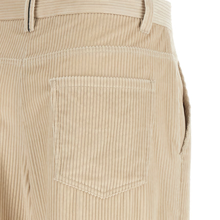 Brunello Cucinelli Beige Cotton Casual Pants