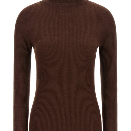 Fabiana Filippi Brown Virgin Wool Cardigan Fabiana Filippi