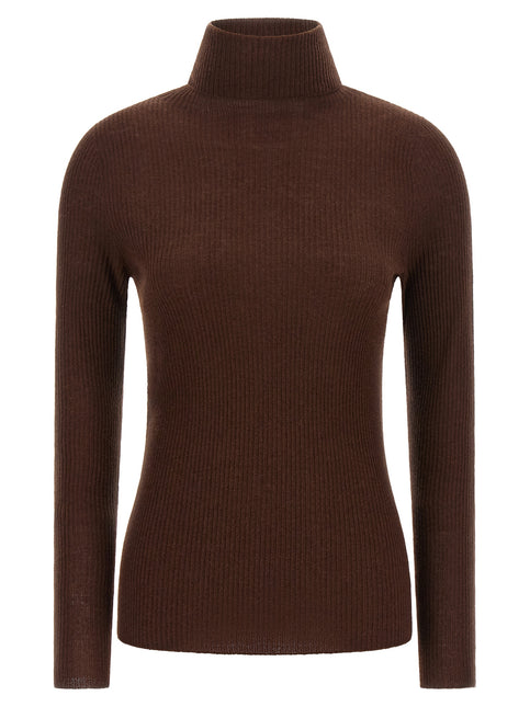 Fabiana Filippi Brown Virgin Wool Cardigan Fabiana Filippi