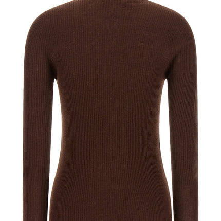 Fabiana Filippi Brown Virgin Wool Cardigan Fabiana Filippi