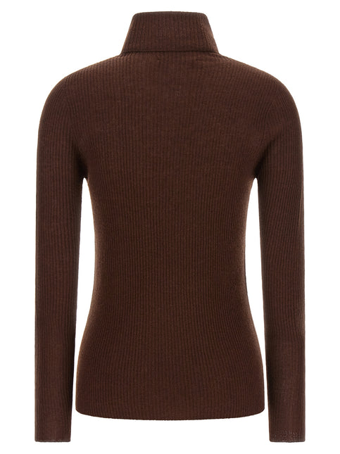 Fabiana Filippi Brown Virgin Wool Cardigan Fabiana Filippi