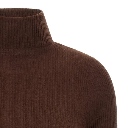 Fabiana Filippi Brown Virgin Wool Cardigan Fabiana Filippi