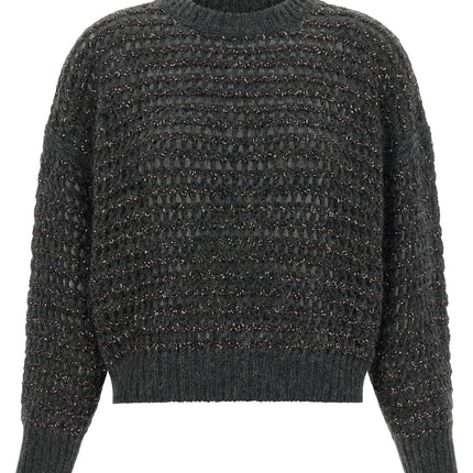 Brunello Cucinelli Gray Elastane Cardigan