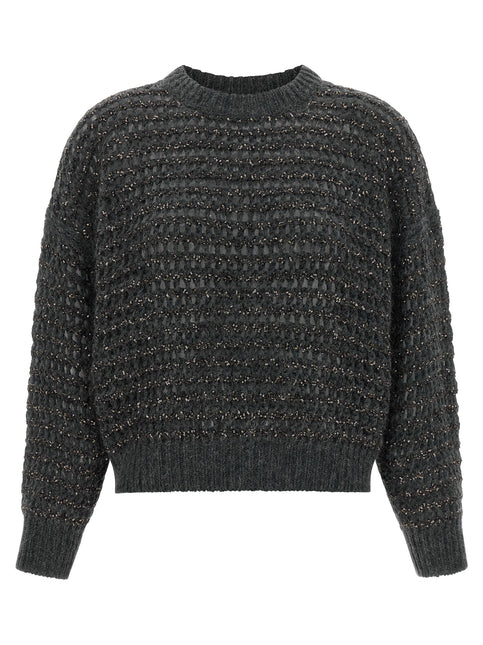 Brunello Cucinelli Gray Elastane Cardigan