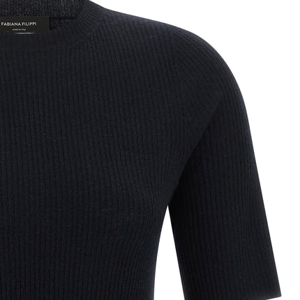 Fabiana Filippi Blue Virgin Wool T-Shirt