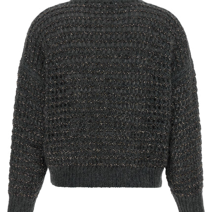 Brunello Cucinelli Gray Elastane Cardigan
