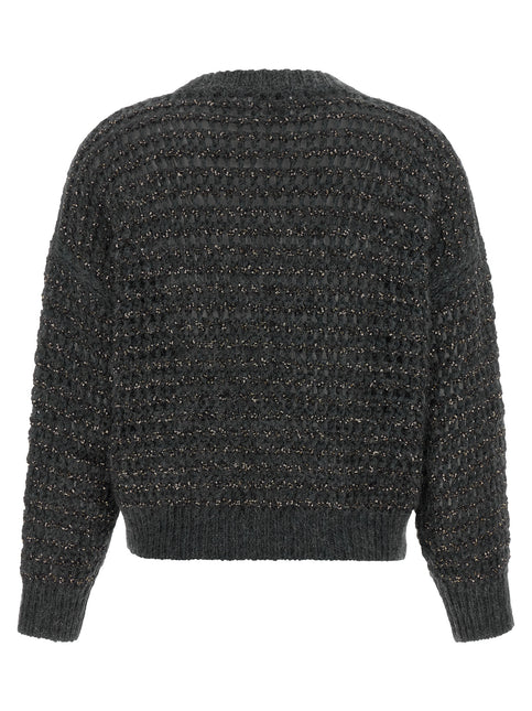 Brunello Cucinelli Gray Elastane Cardigan