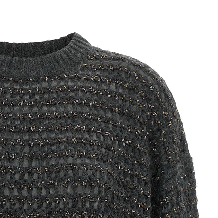Brunello Cucinelli Gray Elastane Cardigan