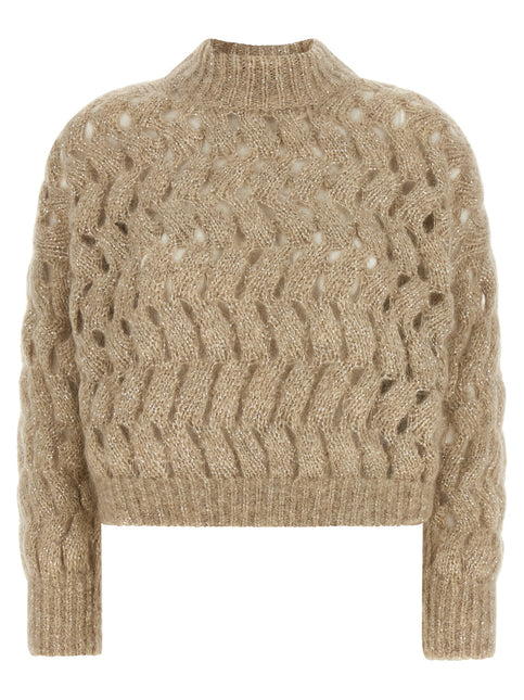 Brunello Cucinelli Beige Wool Cardigan