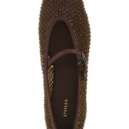 LE SILLA Brown Polyamide Ballet Flats