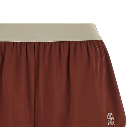 Brunello Cucinelli Bordeaux Polyamide Bermuda Shorts Brunello Cucinelli