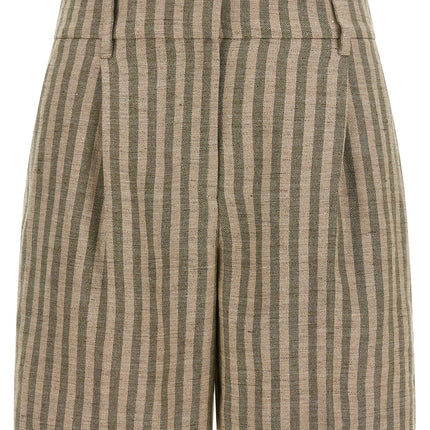 Brunello Cucinelli Bicolor Linen Bermuda Shorts Brunello Cucinelli