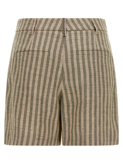 Brunello Cucinelli Bicolor Linen Bermuda Shorts Brunello Cucinelli