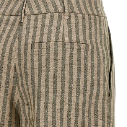 Brunello Cucinelli Bicolor Linen Bermuda Shorts Brunello Cucinelli