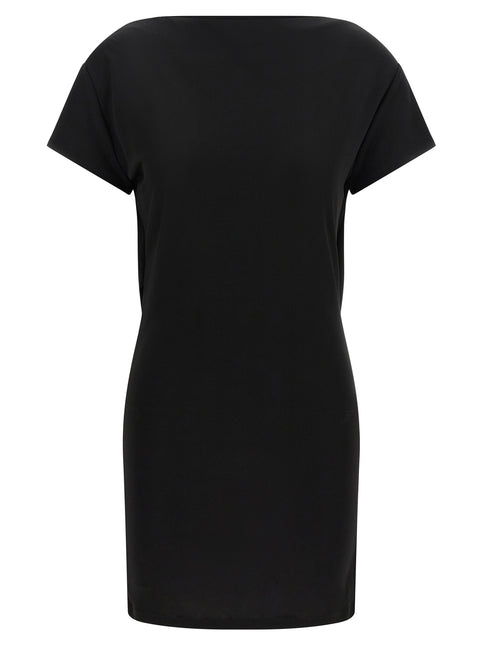Jacquemus Black Viscose Short Dress