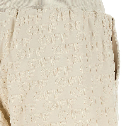 Off-White Beige Cotton Bermuda Shorts