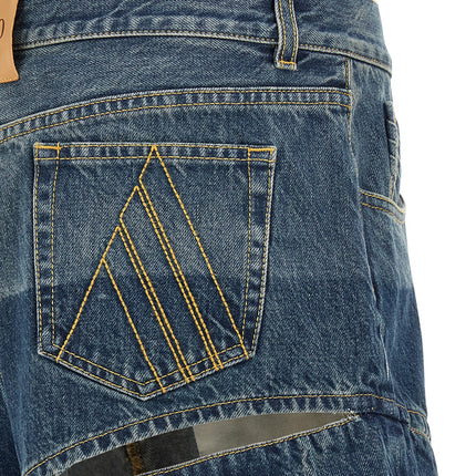 The Attico Blue Cotton Bermuda Shorts The Attico