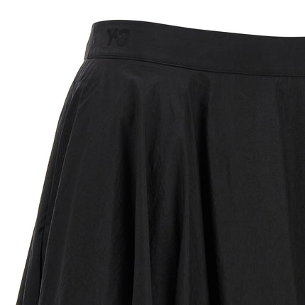 Y-3 Black Polyamide Mini Skirt