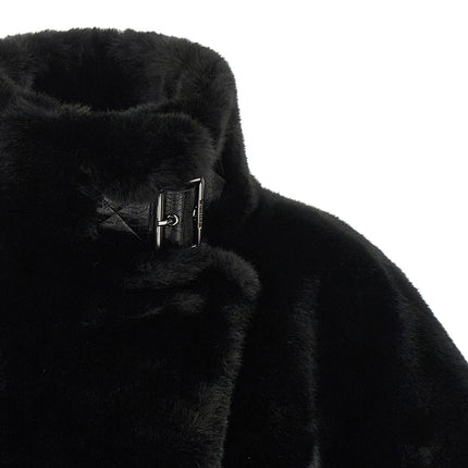 PINKO Black Polyester Coat