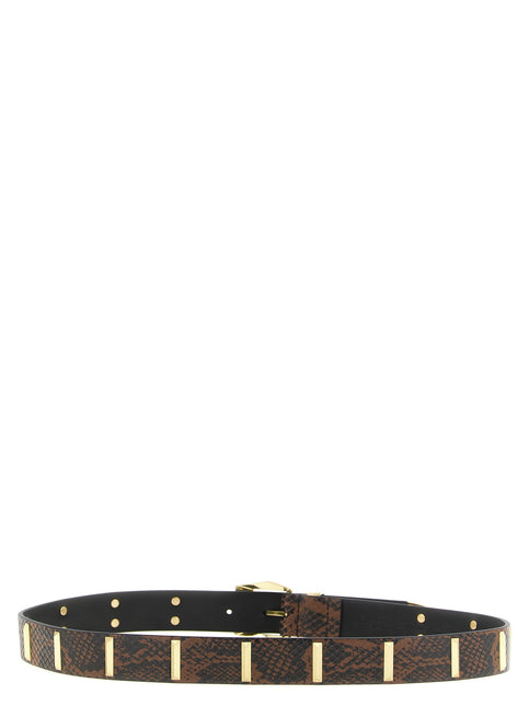 PINKO Gray Calfskin Regular Belt PINKO