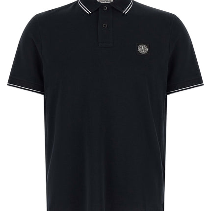 Stone Island Blue Cotton Polo Shirt