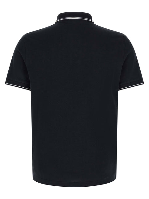 Stone Island Blue Cotton Polo Shirt