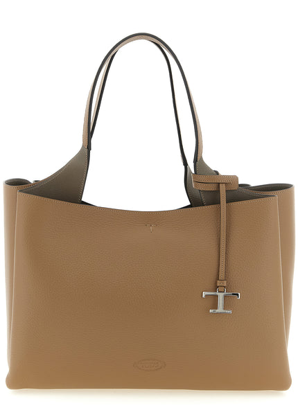 Tod's Brown Calfskin Tote Bag Tod's