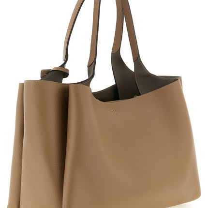 Tod's Brown Calfskin Tote Bag