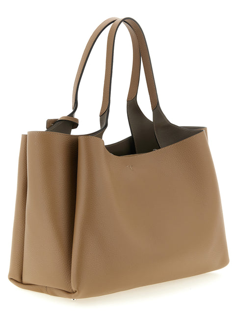 Tod's Brown Calfskin Tote Bag Tod's