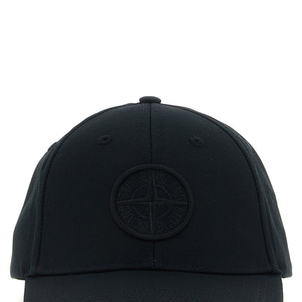 Stone Island Black Cotton Cap (Baseball Hat)