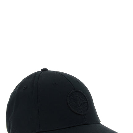 Stone Island Black Cotton Cap (Baseball Hat)