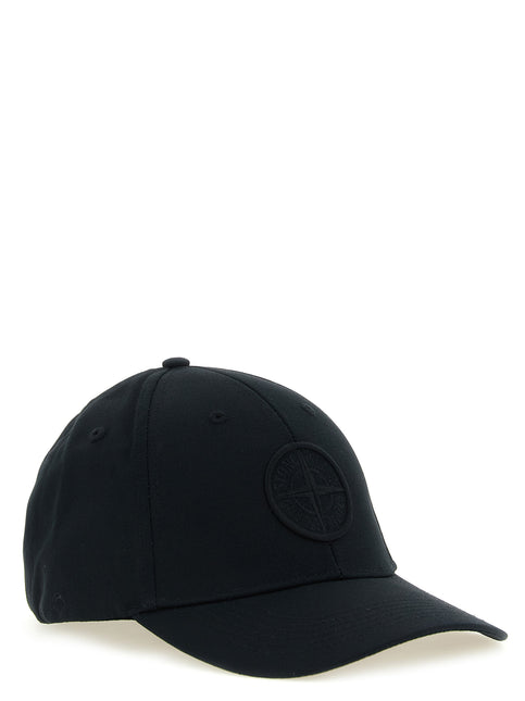 Stone Island Black Cotton Cap (Baseball Hat)