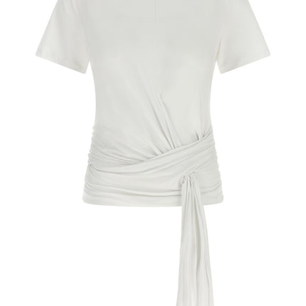 7 For All Mankind White Lyocell T-Shirt
