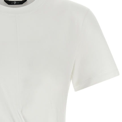 7 For All Mankind White Lyocell T-Shirt