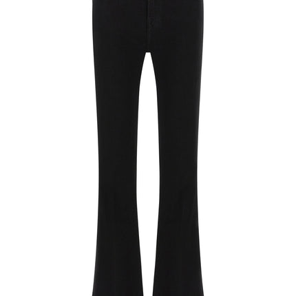 7 For All Mankind Black Cotton Bootcut Jeans