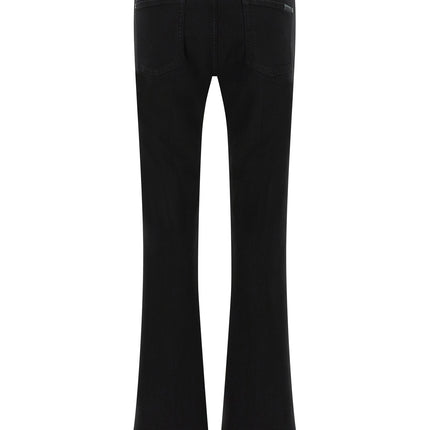 7 For All Mankind Black Cotton Bootcut Jeans