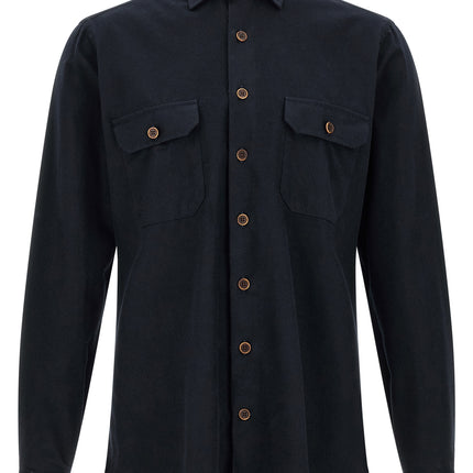BORRIELLO Blue Cotton Blouse