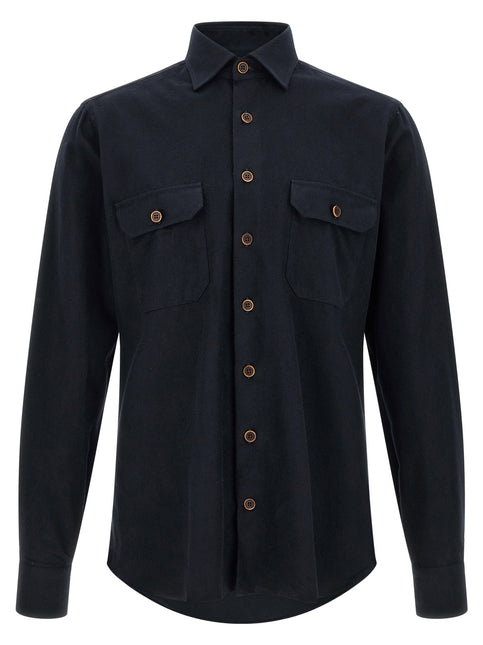 BORRIELLO Blue Cotton Blouse BORRIELLO