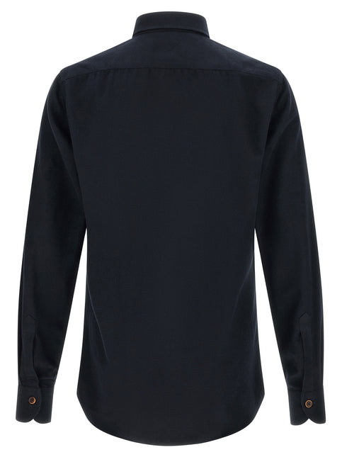 BORRIELLO Blue Cotton Blouse BORRIELLO
