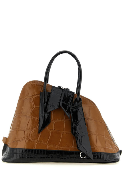 The Attico Brown Calf Leather Bos Taurus Handbag The Attico