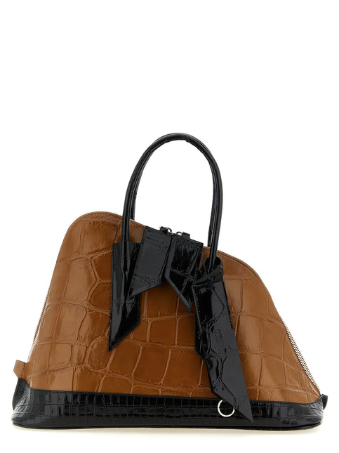 The Attico Brown Calf Leather Bos Taurus Handbag The Attico